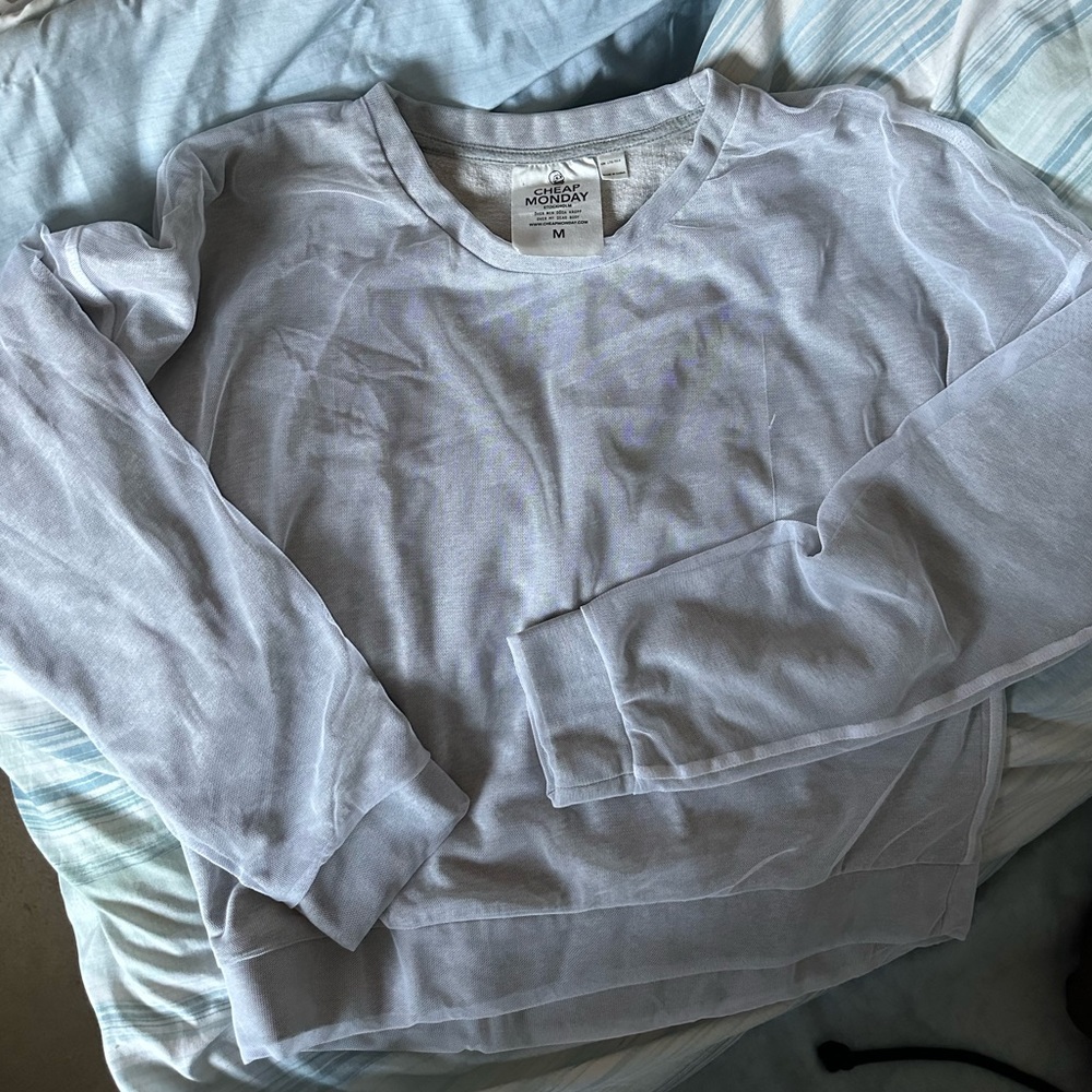 Cheap Monday cropped mesh sweater